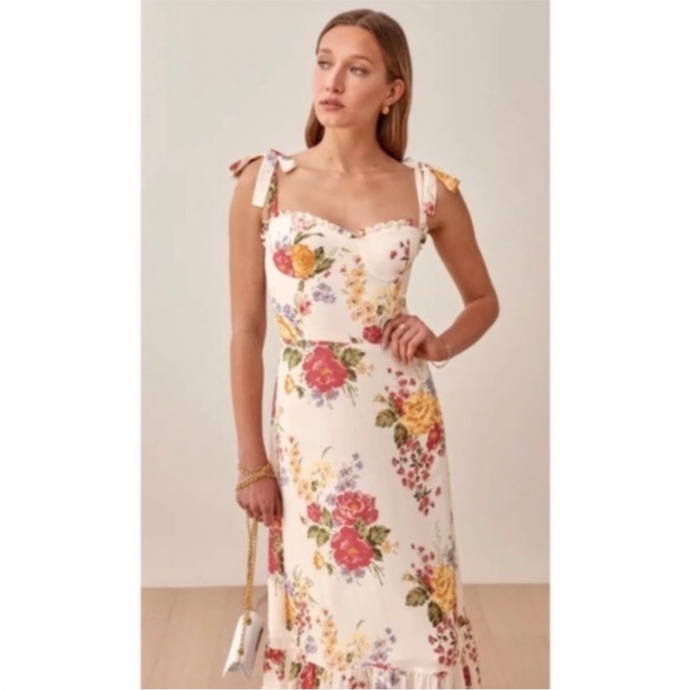 NEW Reformation Nikita Dress Bouquet 12 - Picture 16 of 17